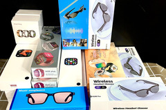 Bulk Lots: 55 Pcs Smart Watches & Smart Rings & Wireless Headset Glasses
