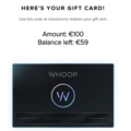 Vente: e-Carte cadeau Whoop Europe (59€)