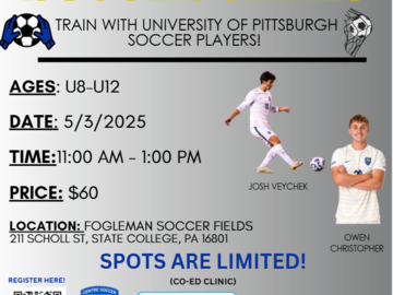 Clinics: University of Pittsburgh Centre Soccer Clinic