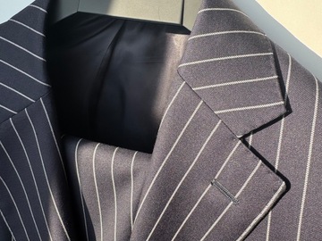 Selling with online payment: Suitsupply Havana Patch FL Slim Vitale Barberis Canonico 58 Navy