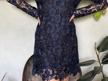 Selling: Navy lace high neck dress