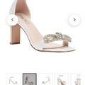 Selling: Pink Inc: Honey Block Heels - Ivory Satin - Brand New - Size EU37