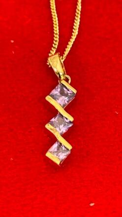 24 pcs-Sterling Silver Vermeil Jewelry Pendant-18" chain-$6.99ea