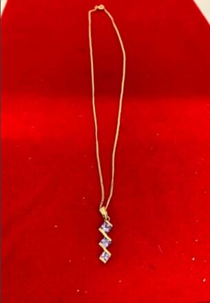 24 pcs-Sterling Silver Vermeil Jewelry Pendant-18" chain-$6.99ea