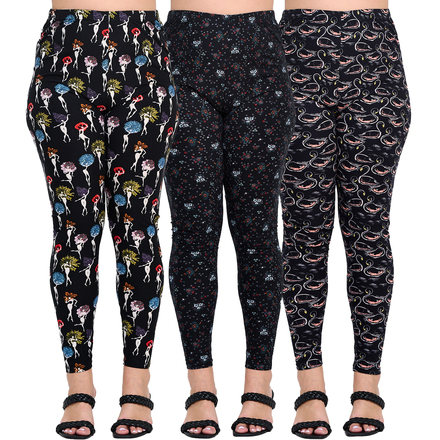Women's Plus Size Leggings, 3X-5X, FREE SHIP
