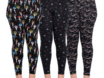 Bulk Lots: Women's Plus Size Leggings, 1X-3X, FREE SHIP