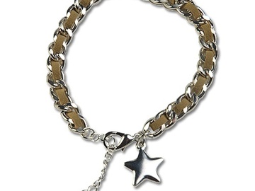 Bulk Lots: 80 pcs-Silver Star Bracelet 7 1/4"-$1.25 pcs