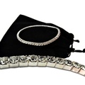 Bulk Lots: 34-Swarovski Rhinestone Bracelets-Crystal/Silvertone-$2.99 ea