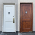 Selling: Swinging Mahogany Doors w/Jambs + Speak-easy + Hardware $875ea.