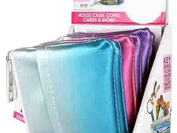 Bulk Lots: 144 WALLETS KEYCHAIN COIN PURSES ASSORTED COLORS