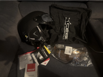 Winter sports: Cebe ski helmet with visor and spare visor brand new comes with h