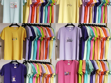 Bulk Lots: $1.5 pair of wholesale Women short-sleeved shirt