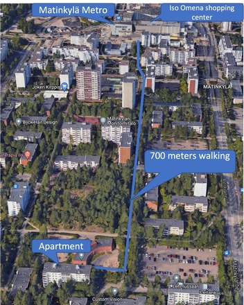Renting out a studio apartment close to Matinkylä Metro station