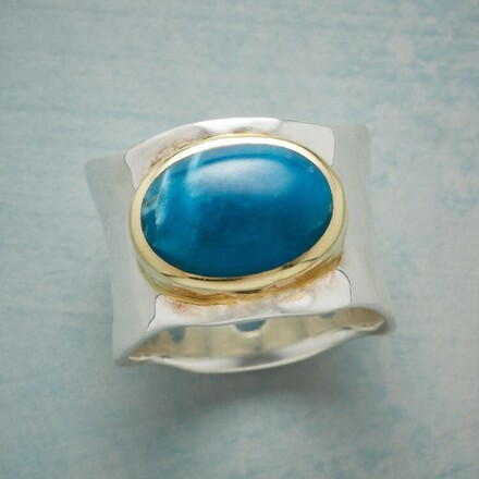 220pcs  Men's Engraved Pattern Vintage Egg Shape Aquamarine Ring