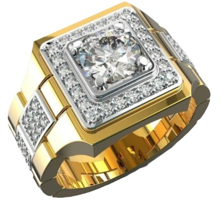 202pcs Gold-tone cross ring with rhinestones