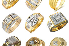 Bulk Lots: 202pcs Gold-tone cross ring with rhinestones