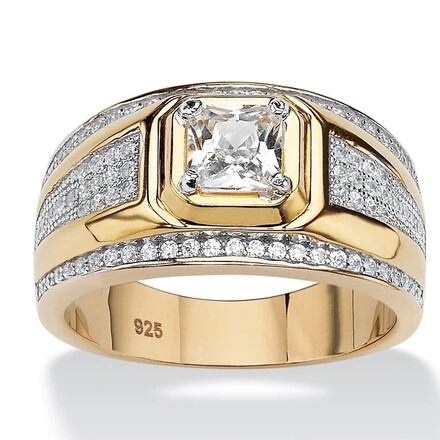 202pcs Gold-tone cross ring with rhinestones