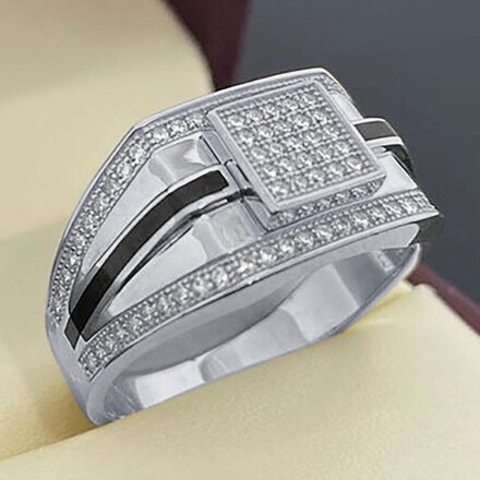 202pcs Gold-tone cross ring with rhinestones