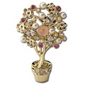 Bulk Lots: 34 pcs-Rhinestone & Pearl Flower Pin--Mother Day Gift--$3.00 each