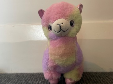 Selling with online payment: Pastel rainbow llama 