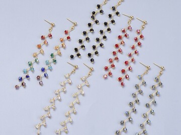 Bulk Lots: 60pcs Colorful Cascades Dangle Earrings and Glass Bead Necklace 