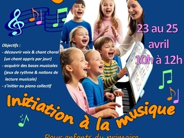 Offre: Stage ludique d'initiation à la musique