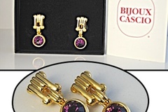 Bulk Lots: 40 prs-Designer Bijoux Cascio Clip Earrings in Gift Box-$2.50 pr