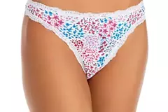 Bulk Lots: LOT OF 100 pair AQUA (Bloomingdale's brand) thong panties 