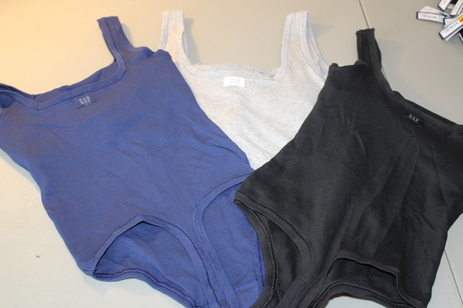 30 GAP  Gapbody Cotton Rib Bodysuit Thong cut Built-in bra