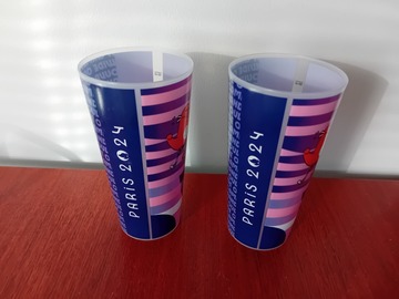 Vente: Lot de 2 gobelets des Jeux Olympiques Paris 2024