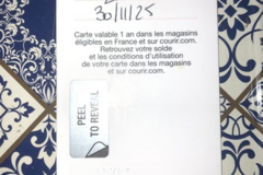 Vente: Carte cadeau Courir (25€)