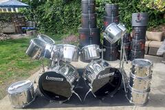 Selling with online payment: Vintage Ludwig 13 Piece Stainless Steel kit with Cases and extras
