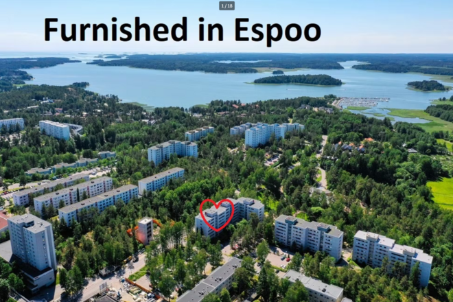 furnished room in Espoo, bills covered, available from 31.8.25