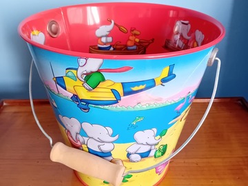 Selling: Superbe seau de plage en métal BABAR - Vilac - Neuf