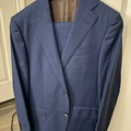 Selling with online payment: Lazio Mid Blue Wool 110s Suit - 38R