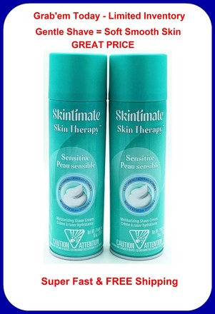 2 Skintimate Moisturizing Shaving Cream for Sensitive Skin - Free