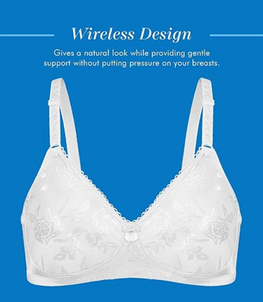 Bestform Women's 5006222 Floral Jacquard Wireless Soft Bra with L