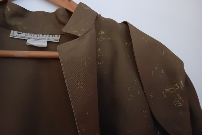 Veste courte kaki et dorée - Femme - T. 40/42