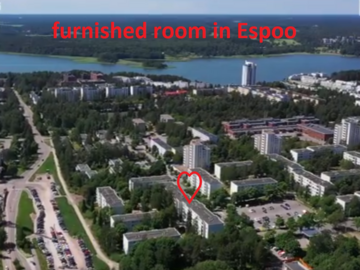 Annetaan vuokralle: furnished room in Espoo, bills covered, available 15.6.25