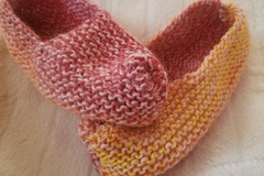 Vente au détail: Paire de chaussons rouge orangé : 35/39