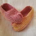Vente au détail: Paire de chaussons rouge orangé : 35/39