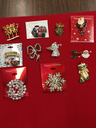 100 pcs-Christmas Jewelry-Necks, Bracelets, Earrings, Pins 