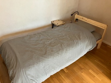 Myydään: Single-size bed frame and/or mattress and/or blanket