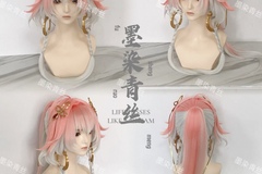 Selling with online payment: [Pre-made] Wuthering Waves Chang-li wig with accessories 