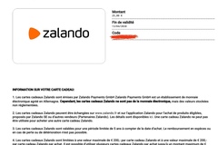 Vente: e-Carte cadeau Zalando (25€)