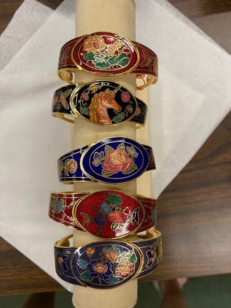 16 pc-Genuine Closinne Hinged Bracelets-Vintage-$6.18 ea