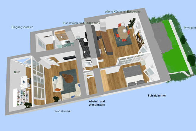 Ihre Oase mitten in der Stadt – 3-Zimmer-Gartenwohnung