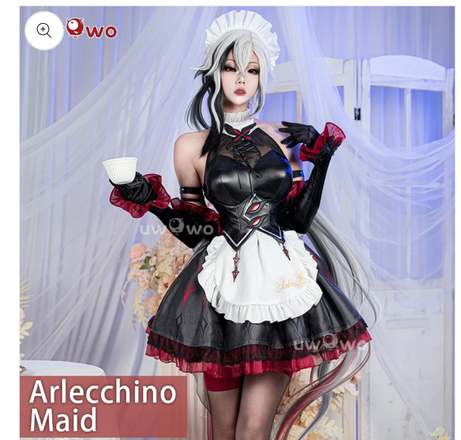 Arlecchino Maid Cosplay