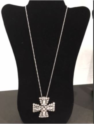 50 pcs--2" Swarovski Encrusted Pendant/Pin on 24" Chain-$1.99pcs