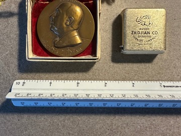 Selling with online payment: Avedis Zildjian Commemorative Coin & Zildjian Tape Measure